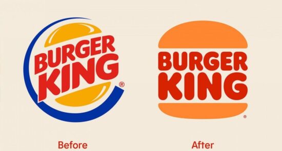 El rediseño de logos de Burgue King, antes y después