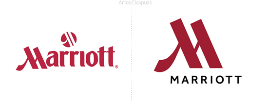 : El rediseño de logos de Marriot, antes y después