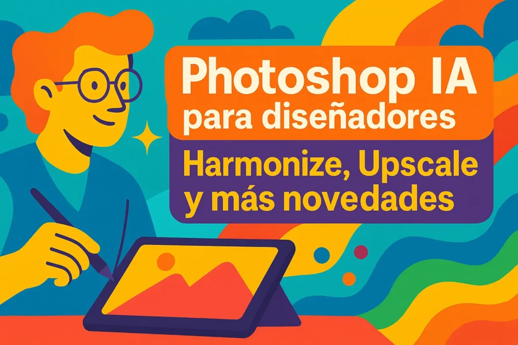 Photoshop IA para disenadores Harmonize Upscale y mas novedades Potencia tu flujo creativo