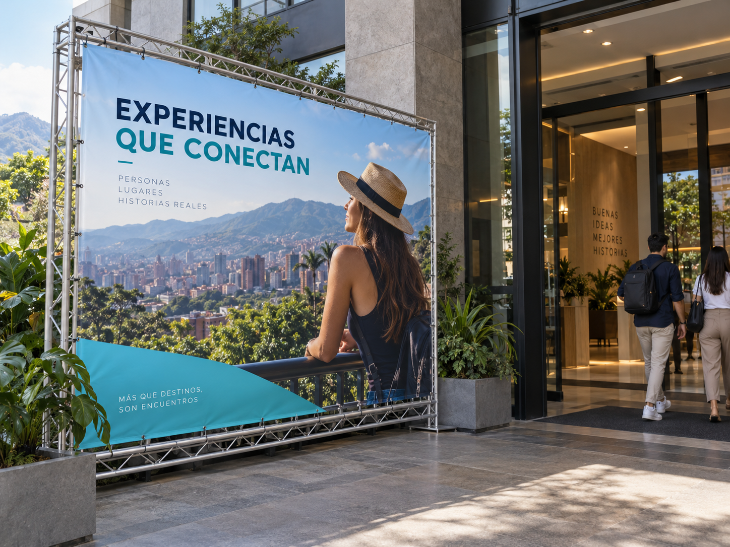 Publicidad exterior en Medellín 2 Bastidor publicitario con campaña comercial en Medellín