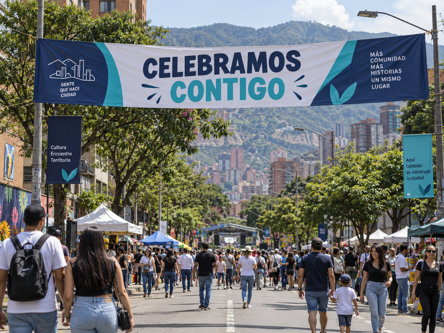Publicidad exterior en Medellín 5 Pasacalle publicitario para evento en Medellín