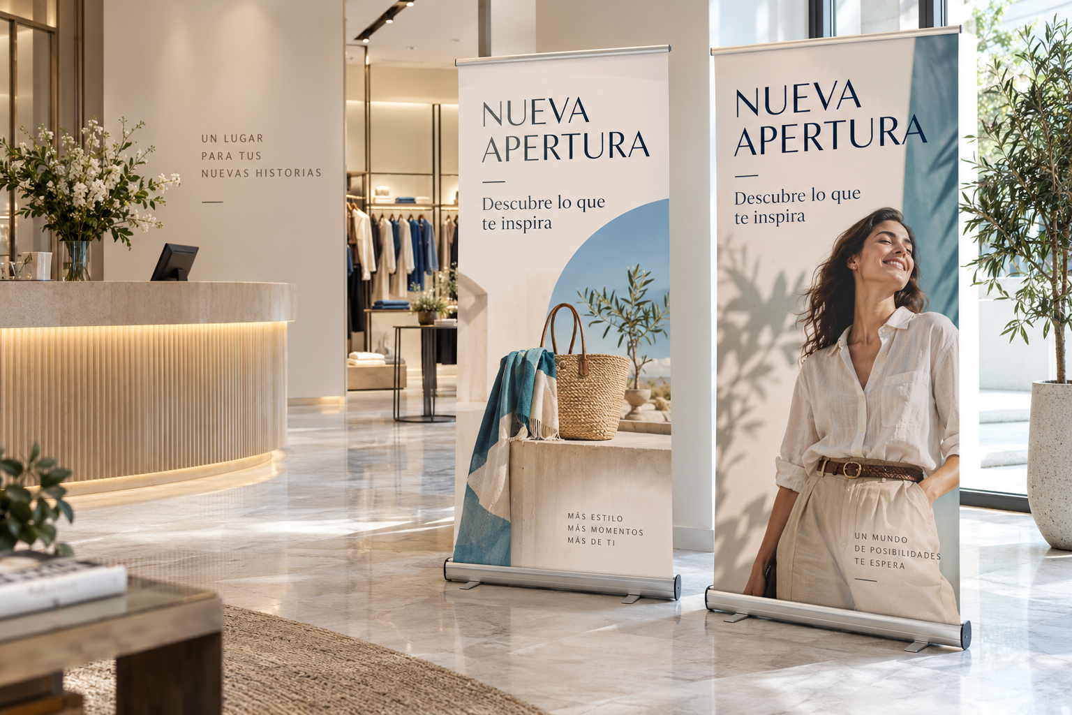 Impresión a Gran Formato 1 Pendones publicitarios de gran formato con campaña comercial